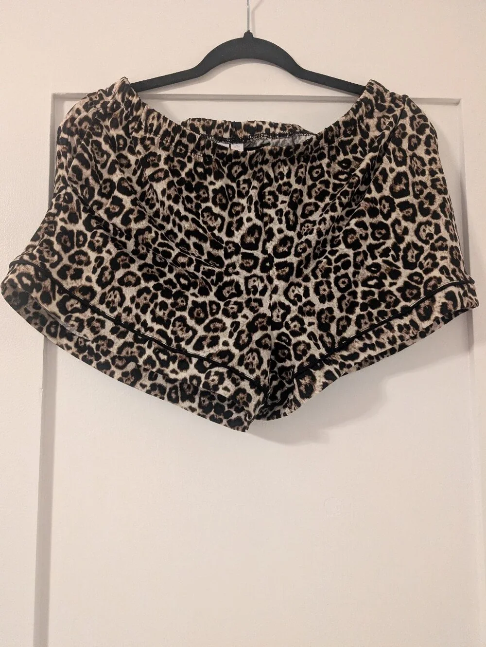 Leopard Print Night Wear Top And Shorts